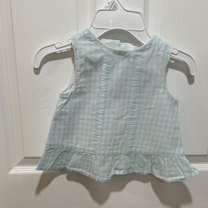 Janie and Jack Blue Gingham Sleeveless Top